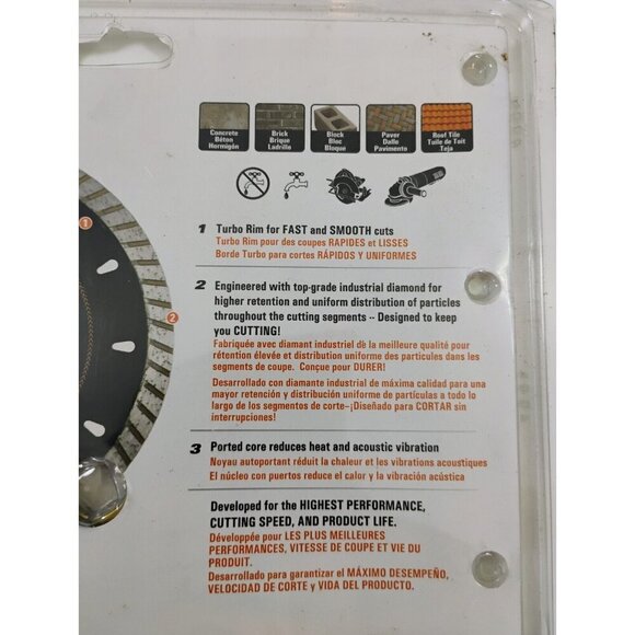 RIDGID 7 in. Turbo Diamond Blade HD-TB70CP. Circular Saw Dry/Wet Cutting New - Picture 8 of 11